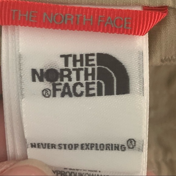 THE NORTH FACE Long Hiking Shorts Capris Nylon Quick Dry Khaki Tan Trail - Picture 5 of 15
